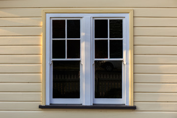 old window on a wall