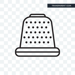 Thimble vector icon isolated on transparent background, Thimble logo design