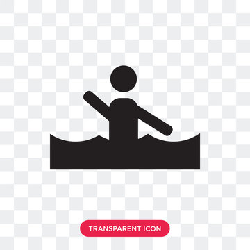 Swimming man vector icon isolated on transparent background, Swimming man logo design