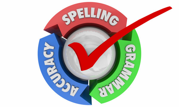 Spelling Grammar Accuracy Proofreading Check Process 3d Illustration