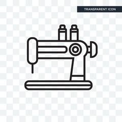 Sewing machine vector icon isolated on transparent background, Sewing machine logo design
