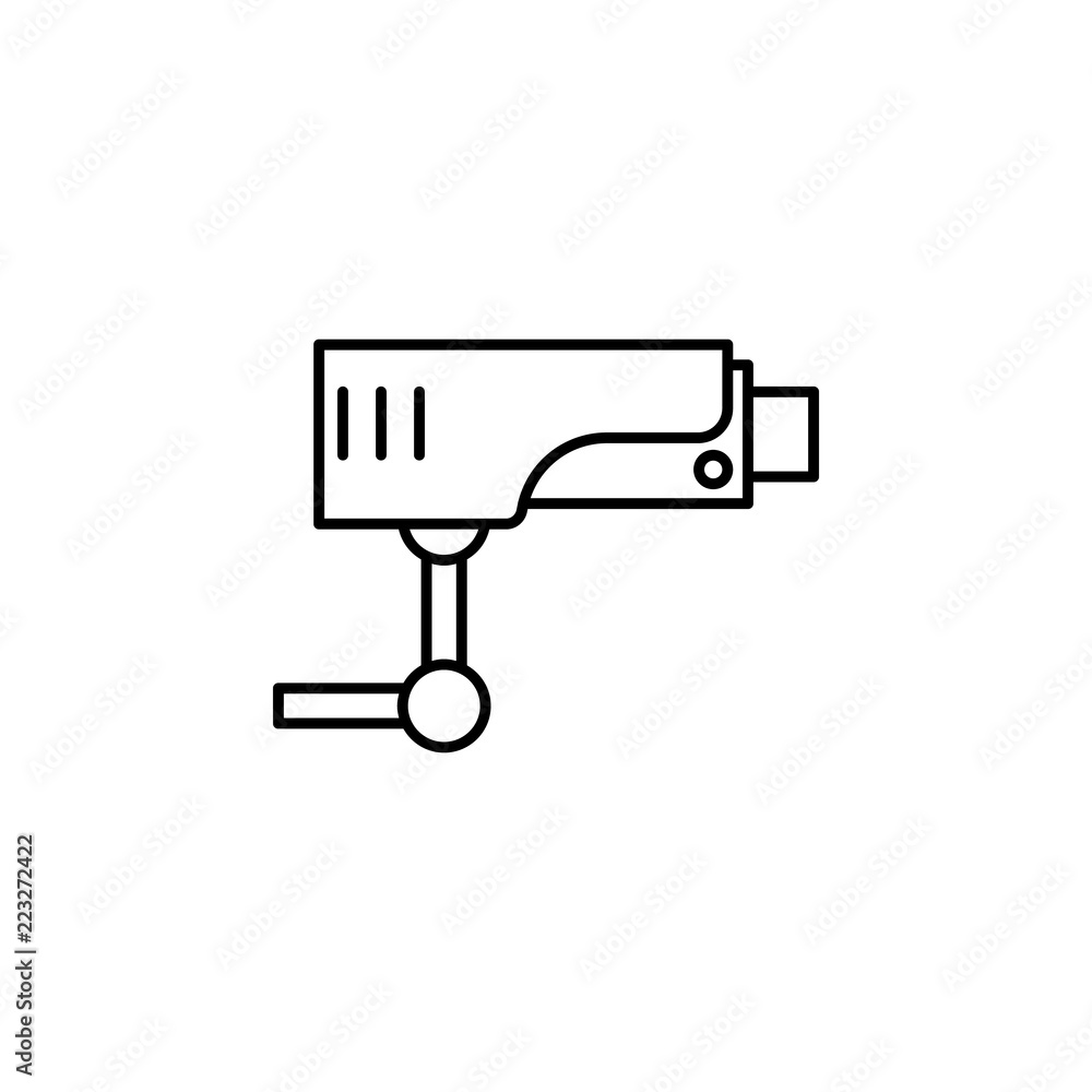 Poster surveillance camera icon. element of crime and punishment icon for mobile concept and web apps. thin