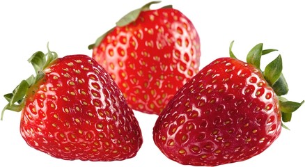 Fresh and Ripe Strawberries - Isolated