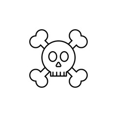 skull and Bones icon. Element of crime and punishment icon for mobile concept and web apps. Thin line skull and Bones icon can be used for web and mobile