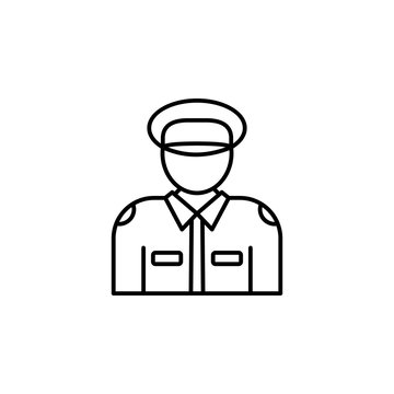 policeman icon. Element of crime and punishment icon for mobile concept and web apps. Thin line policeman icon can be used for web and mobile