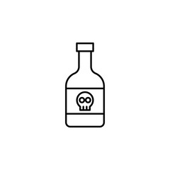 bottle of poison icon. Element of crime and punishment icon for mobile concept and web apps. Thin line bottle of poison icon can be used for web and mobile