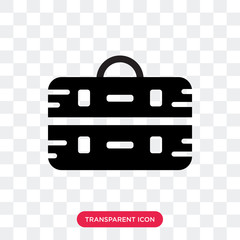 Briefcase vector icon isolated on transparent background, Briefcase logo design