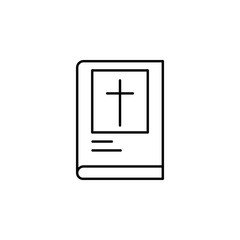 Bible icon. Element of crime and punishment icon for mobile concept and web apps. Thin line Bible icon can be used for web and mobile