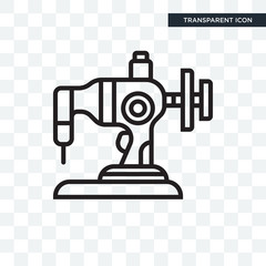 Sewing machine vector icon isolated on transparent background, Sewing machine logo design