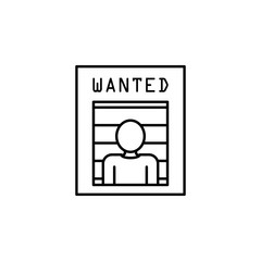 Fototapeta premium search for a criminal icon. Element of crime and punishment icon for mobile concept and web apps. Thin line search for a criminal icon can be used for web and mobile