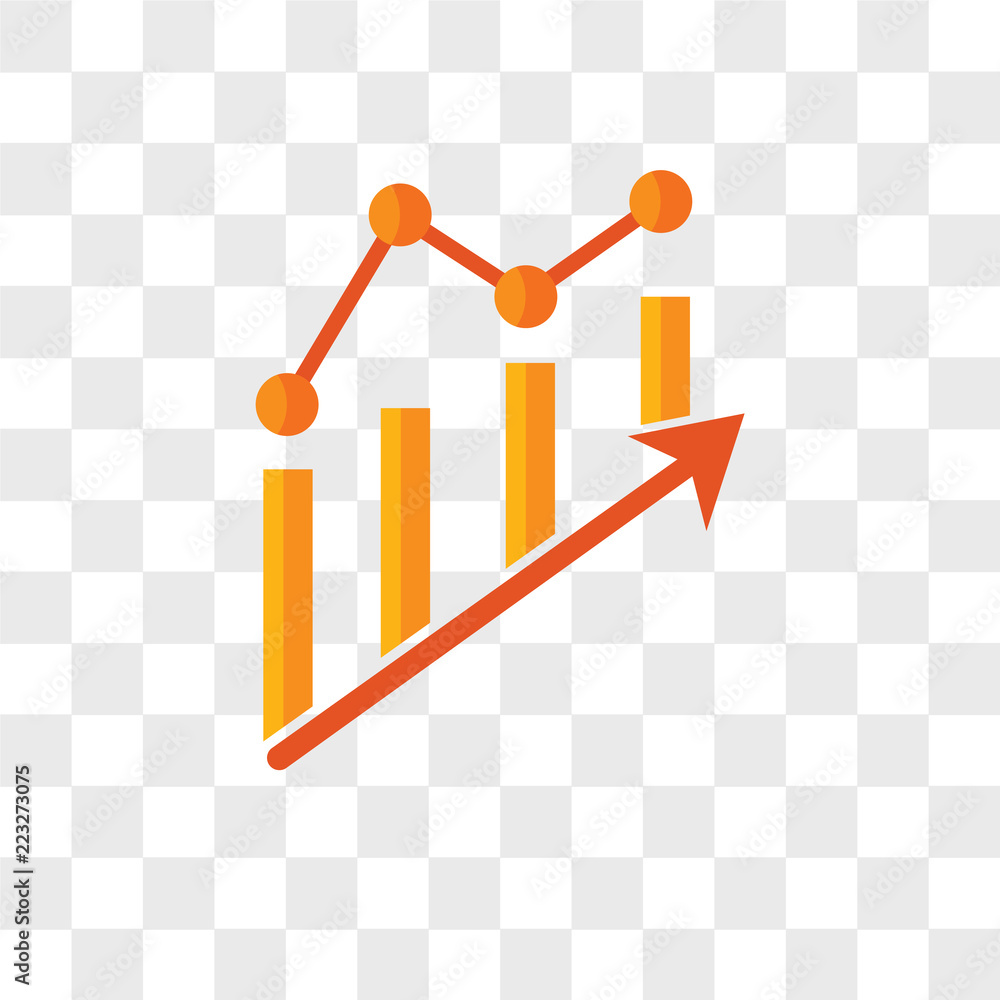 Poster analytics vector icon isolated on transparent background, analytics logo design