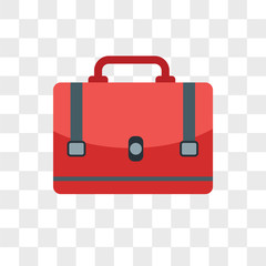 Suitcase vector icon isolated on transparent background, Suitcase logo design