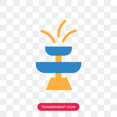 Fountain vector icon isolated on transparent background, Fountain logo design