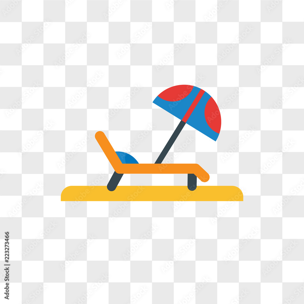 Poster hammock vector icon isolated on transparent background, hammock logo design