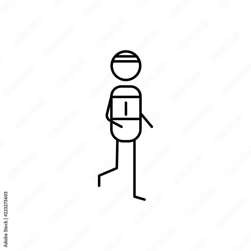 Poster runner icon. element of human hobbies icon for mobile concept and web apps. thin line runner icon ca