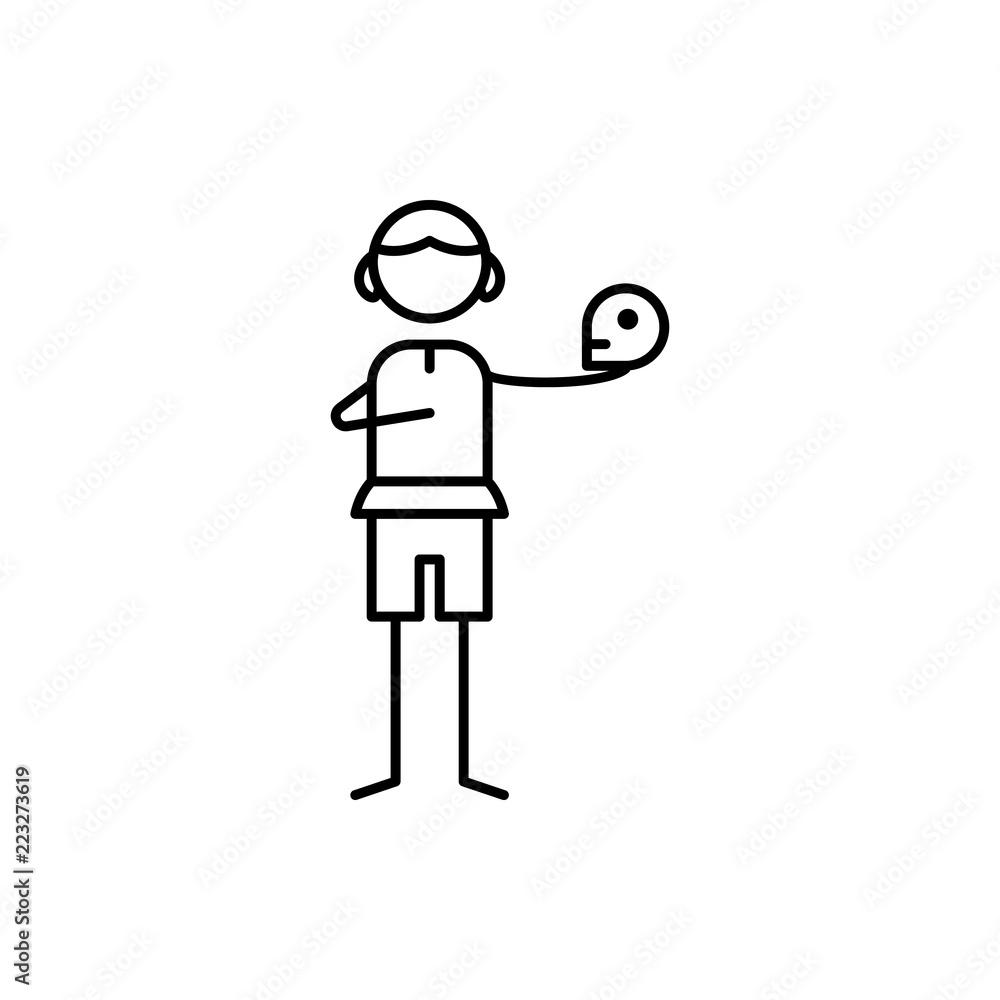 Poster theater actor icon. element of human hobbies icon for mobile concept and web apps. thin line theater