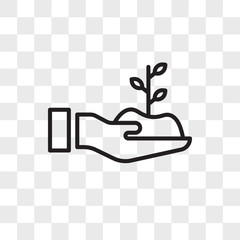 Sprout vector icon isolated on transparent background, Sprout logo design