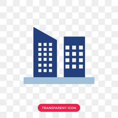 City vector icon isolated on transparent background, City logo design