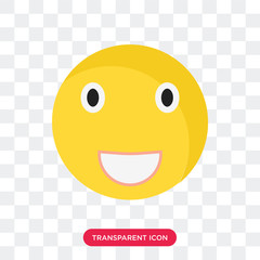 Laughing smile vector icon isolated on transparent background, Laughing smile logo design