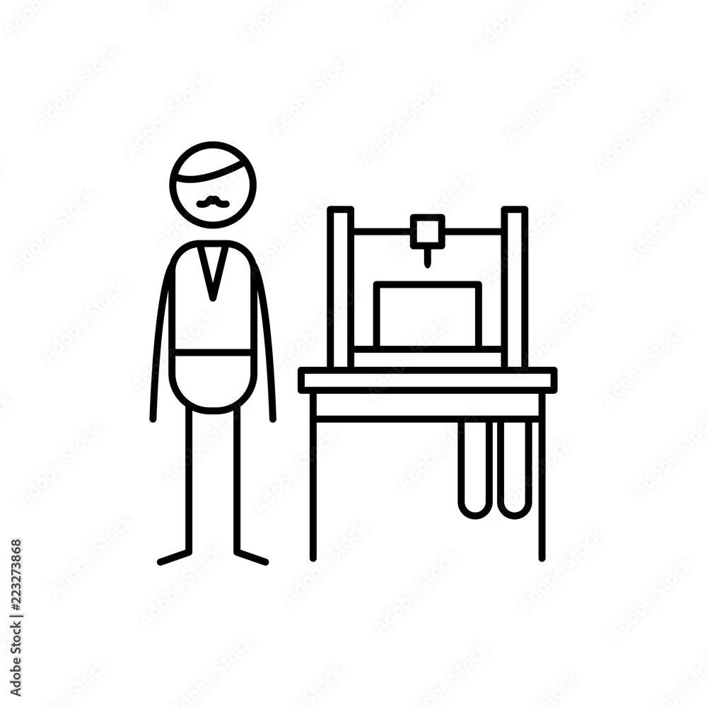 Poster a carpenter icon. element of human hobbies icon for mobile concept and web apps. thin line a carpent