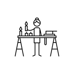 chemist icon. Element of human hobbies icon for mobile concept and web apps. Thin line chemist icon can be used for web and mobile