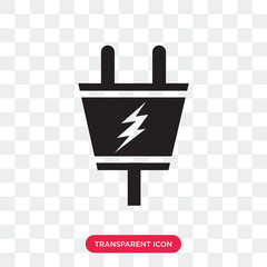 Electric Plug vector icon isolated on transparent background, Electric Plug logo design