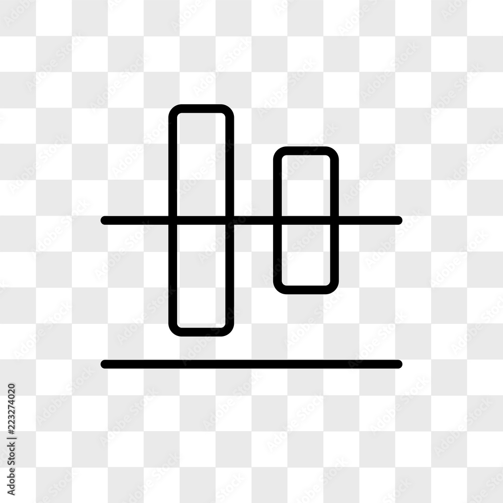 Poster horizontal alignment vector icon isolated on transparent background, horizontal alignment logo desig