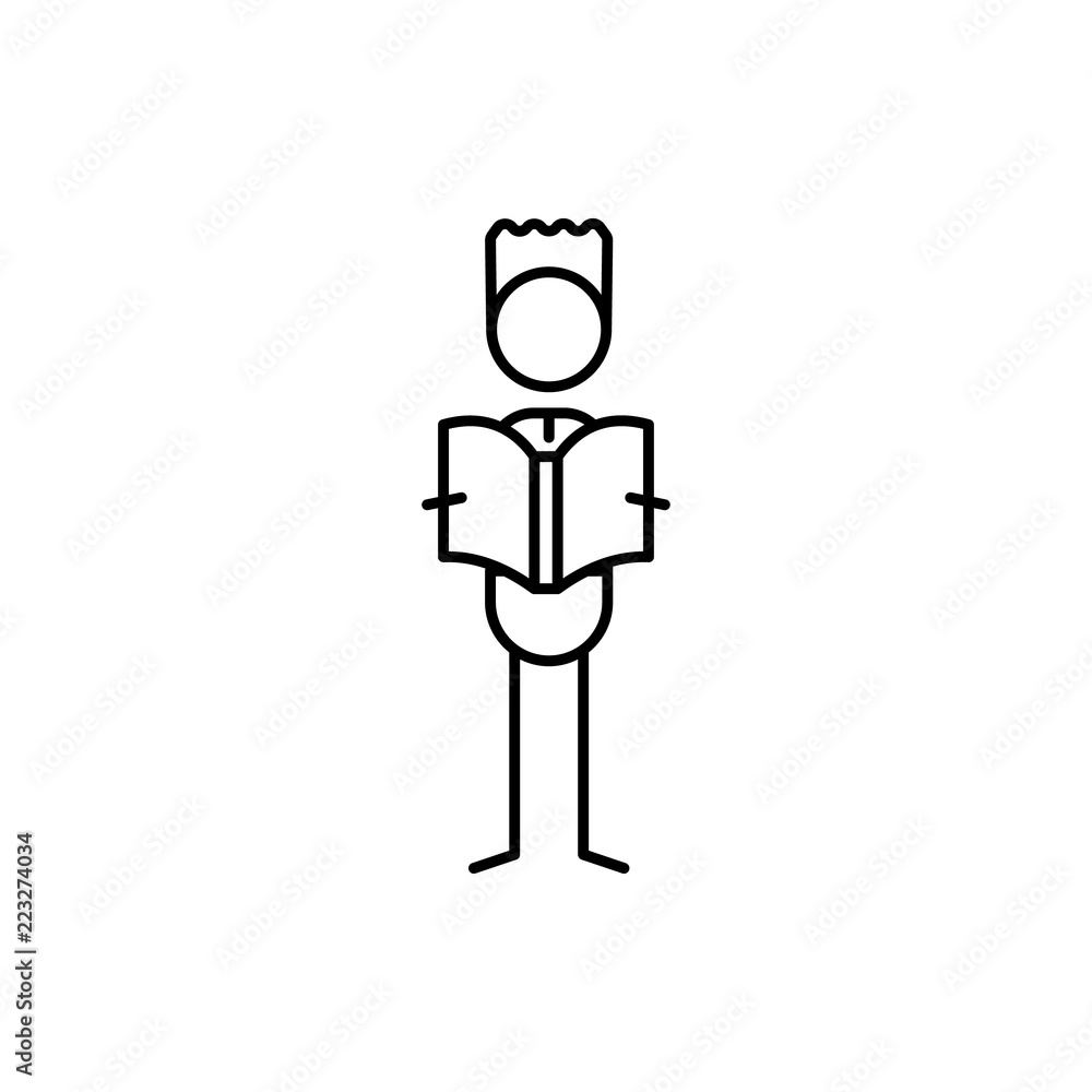 Poster student icon. element of human hobbies icon for mobile concept and web apps. thin line student icon 