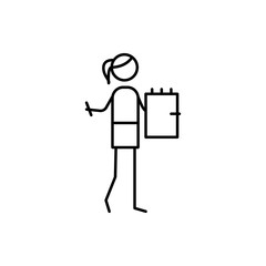 teacher icon. Element of human hobbies icon for mobile concept and web apps. Thin line teacher icon can be used for web and mobile