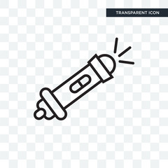 Flashlight vector icon isolated on transparent background, Flashlight logo design