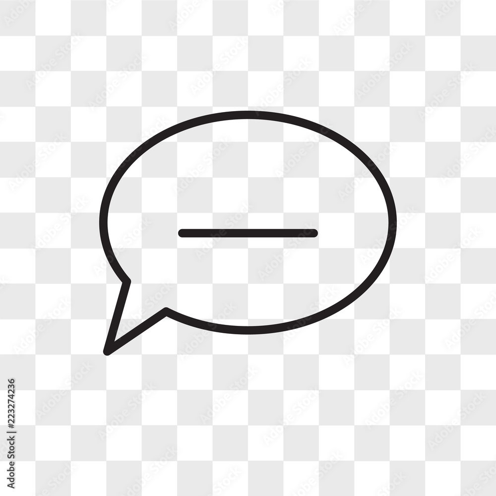Poster speech bubble vector icon isolated on transparent background, speech bubble logo design