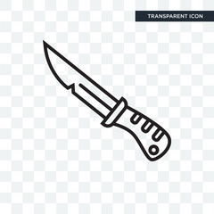 Knife vector icon isolated on transparent background, Knife logo design