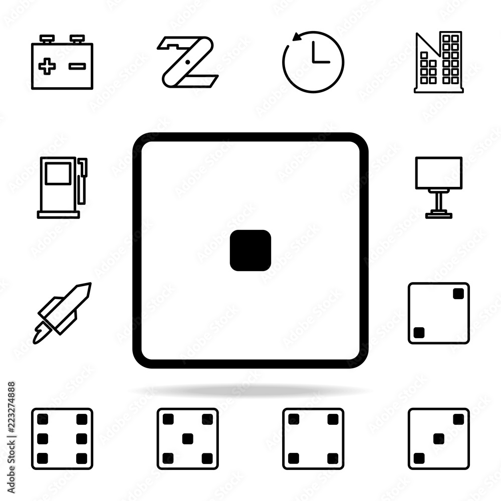 Poster playing zary one icon. web icons universal set for web and mobile