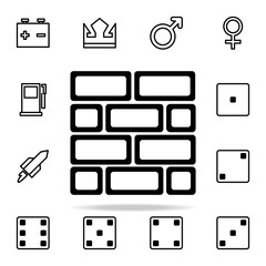 Brick wall icon. web icons universal set for web and mobile