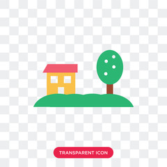 Home vector icon isolated on transparent background, Home logo design