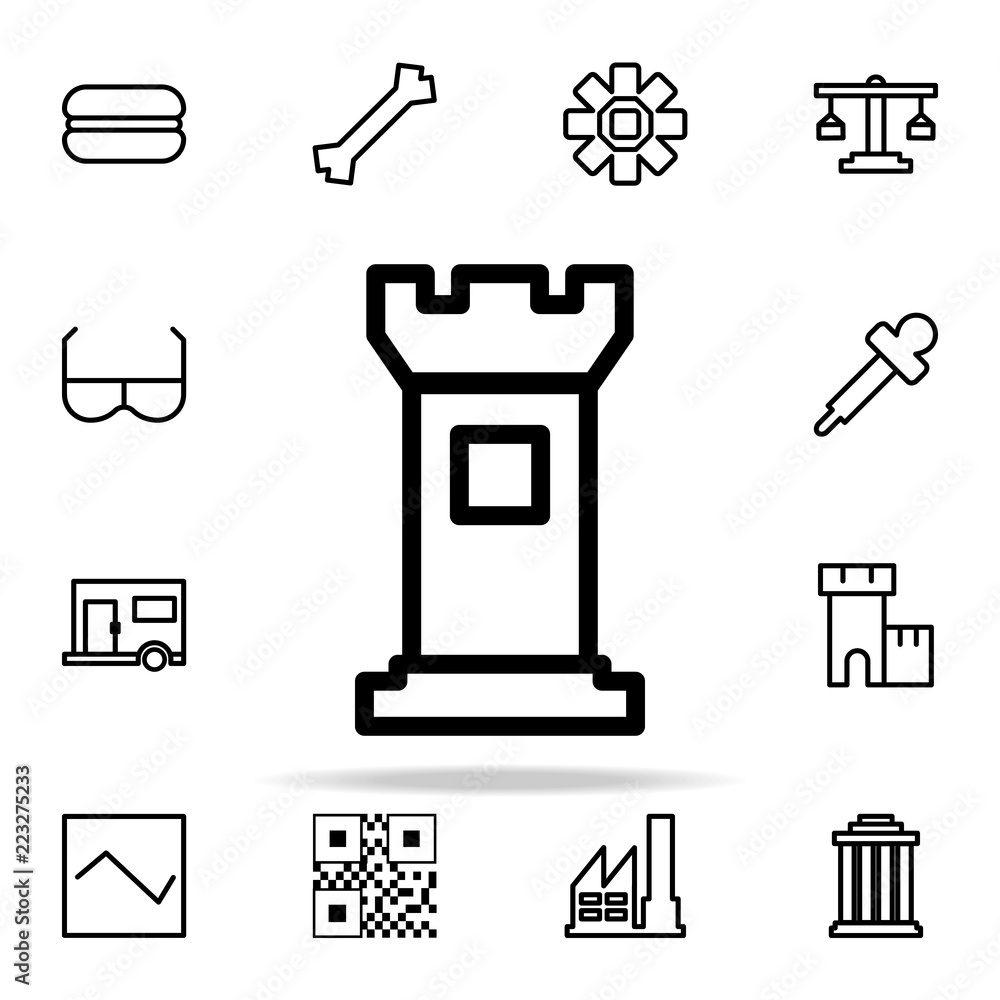 Aufkleber tower icon. web icons universal set for web and mobile