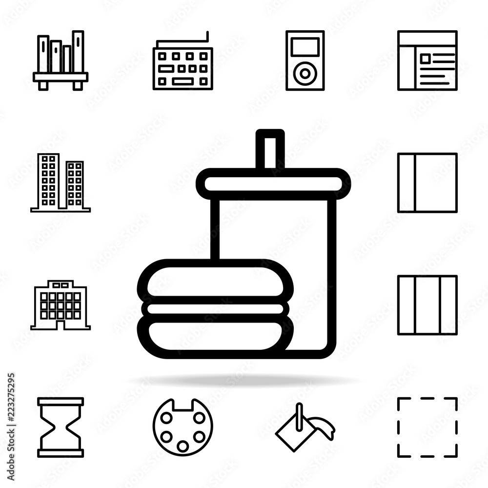 Aufkleber fast food icon. web icons universal set for web and mobile