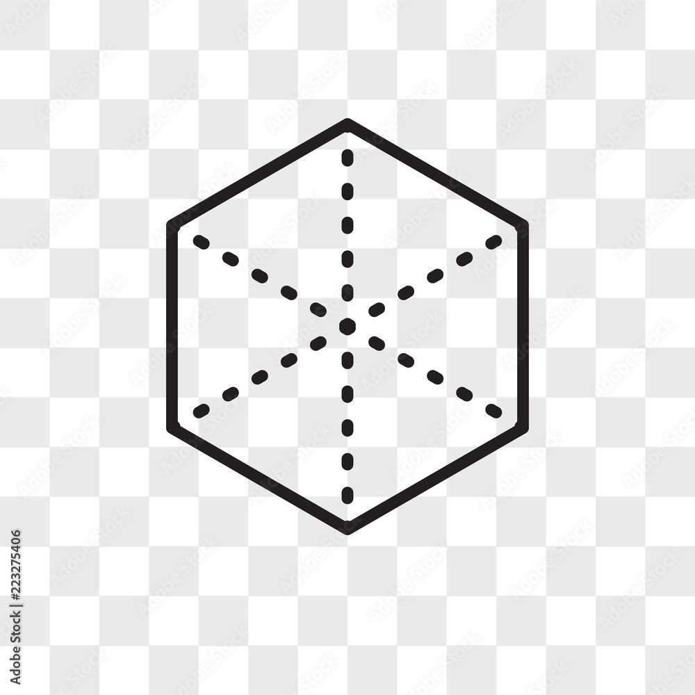 Poster cube vector icon isolated on transparent background, cube logo design