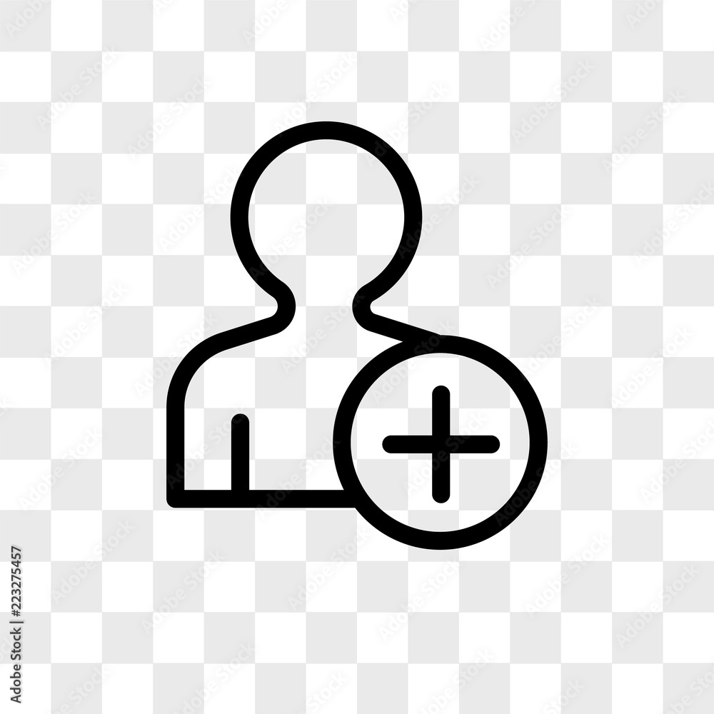 Poster user vector icon isolated on transparent background, user logo design