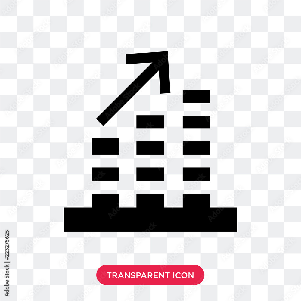 Poster analytics vector icon isolated on transparent background, analytics logo design