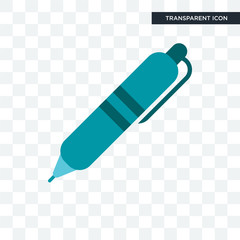 Pen vector icon isolated on transparent background, Pen logo design