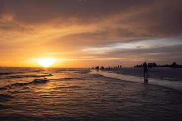 Beautiful sunset on Siesta Key, Florida