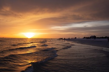 Beautiful sunset on Siesta Key, Florida