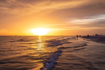 Beautiful sunset on Siesta Key, Florida