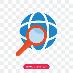 Search vector icon isolated on transparent background, Search logo design