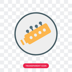 Guitar vector icon isolated on transparent background, Guitar logo design