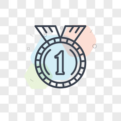First vector icon isolated on transparent background, First logo design