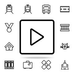 play squared icon. web icons universal set for web and mobile