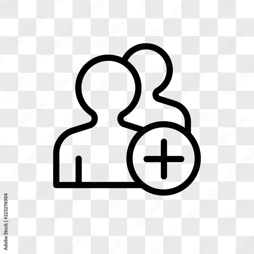 Poster user vector icon isolated on transparent background, user logo design