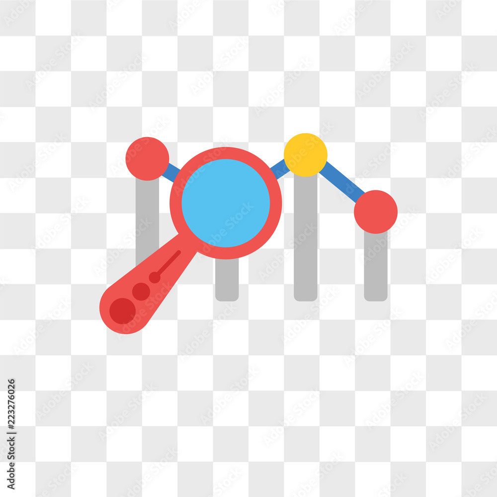 Poster analytics vector icon isolated on transparent background, analytics logo design